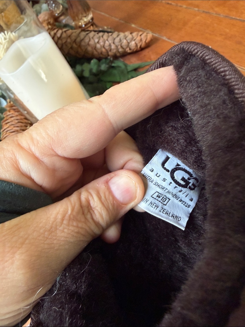 UGG Brown Suede Short Shearling-Lined Booties - Picture 3 of 6
